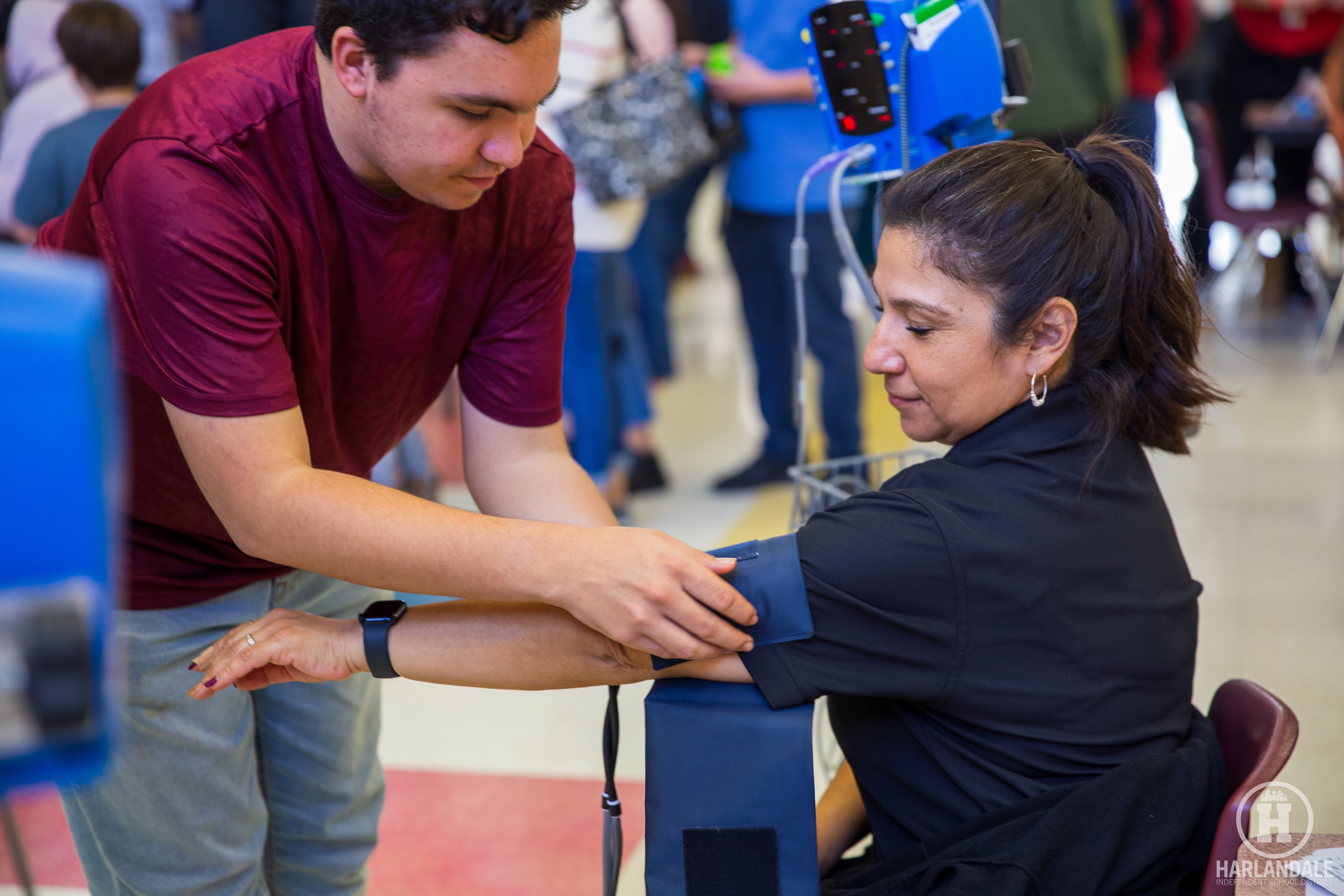 Student's performing nursing duties