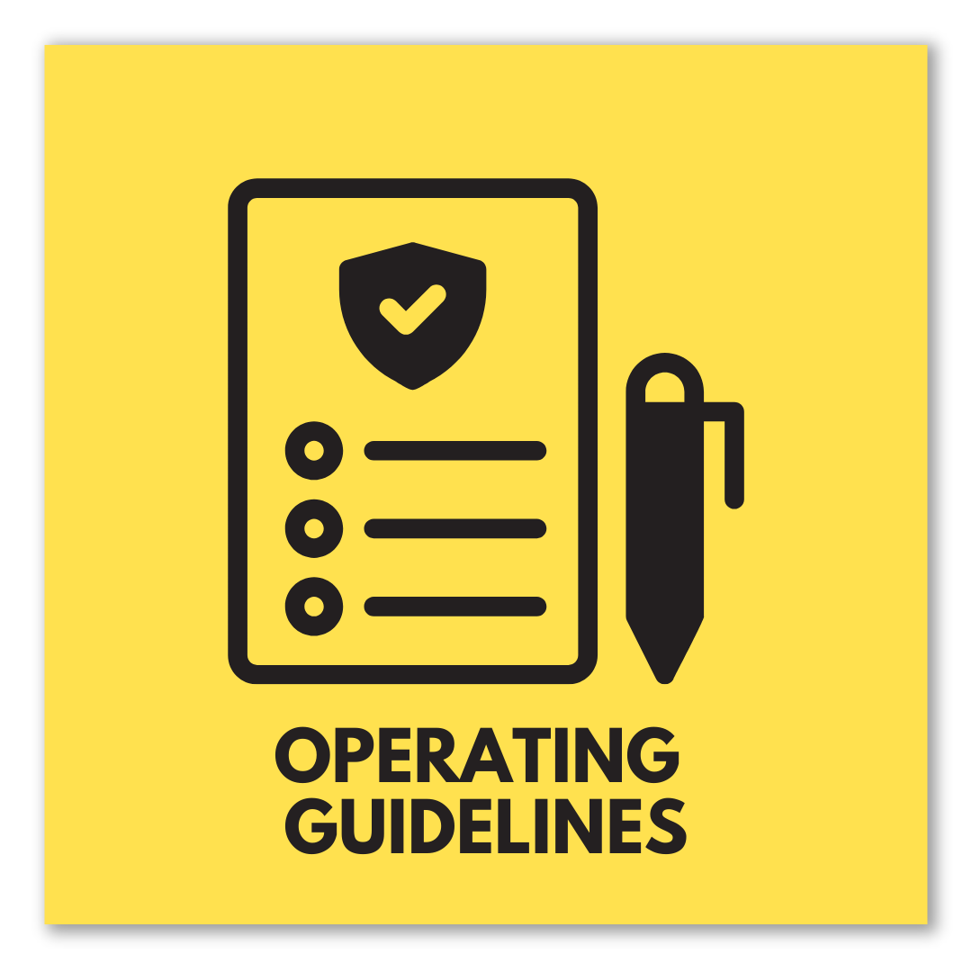 graphic that says operating guidelines 