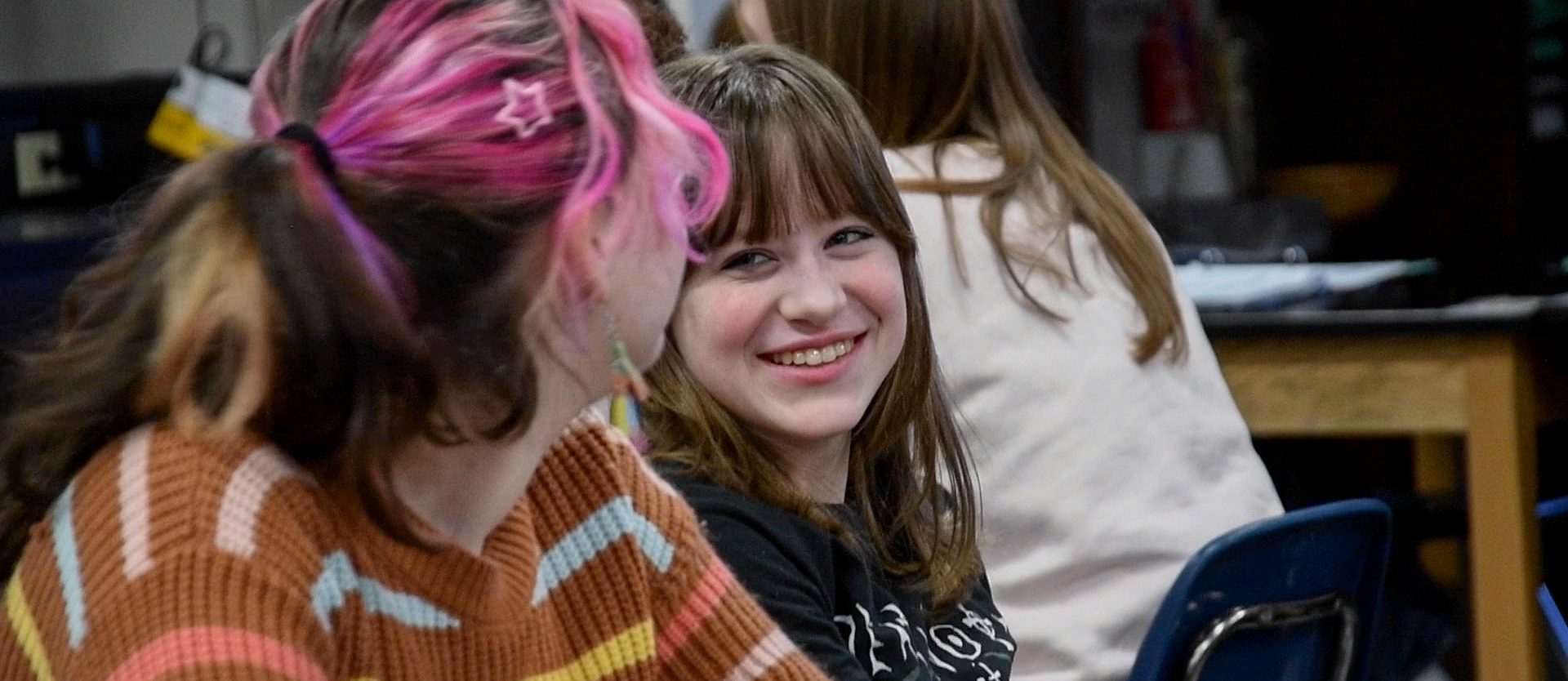 high school student smiling