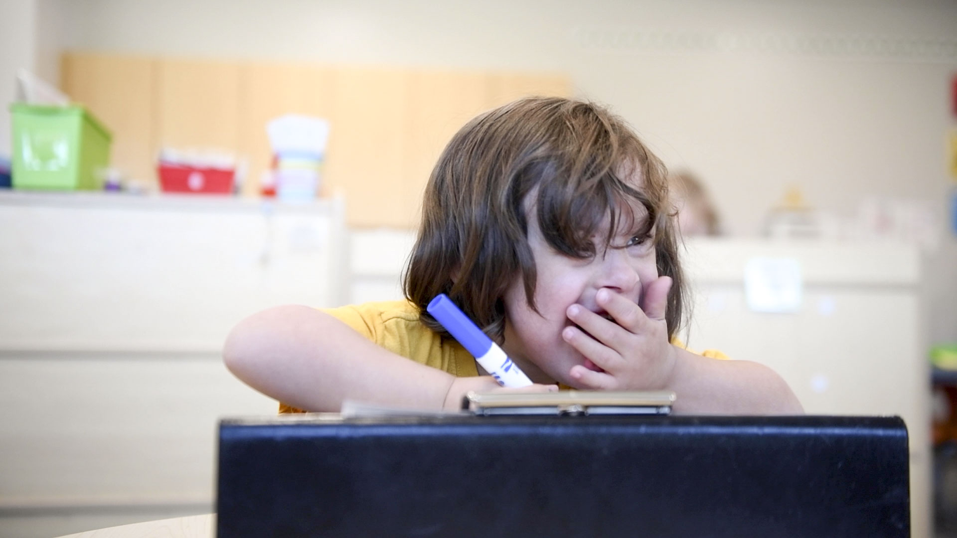 student laughing