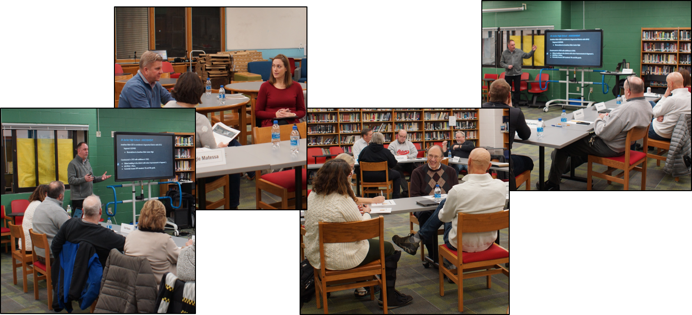 committees meeting together in the library