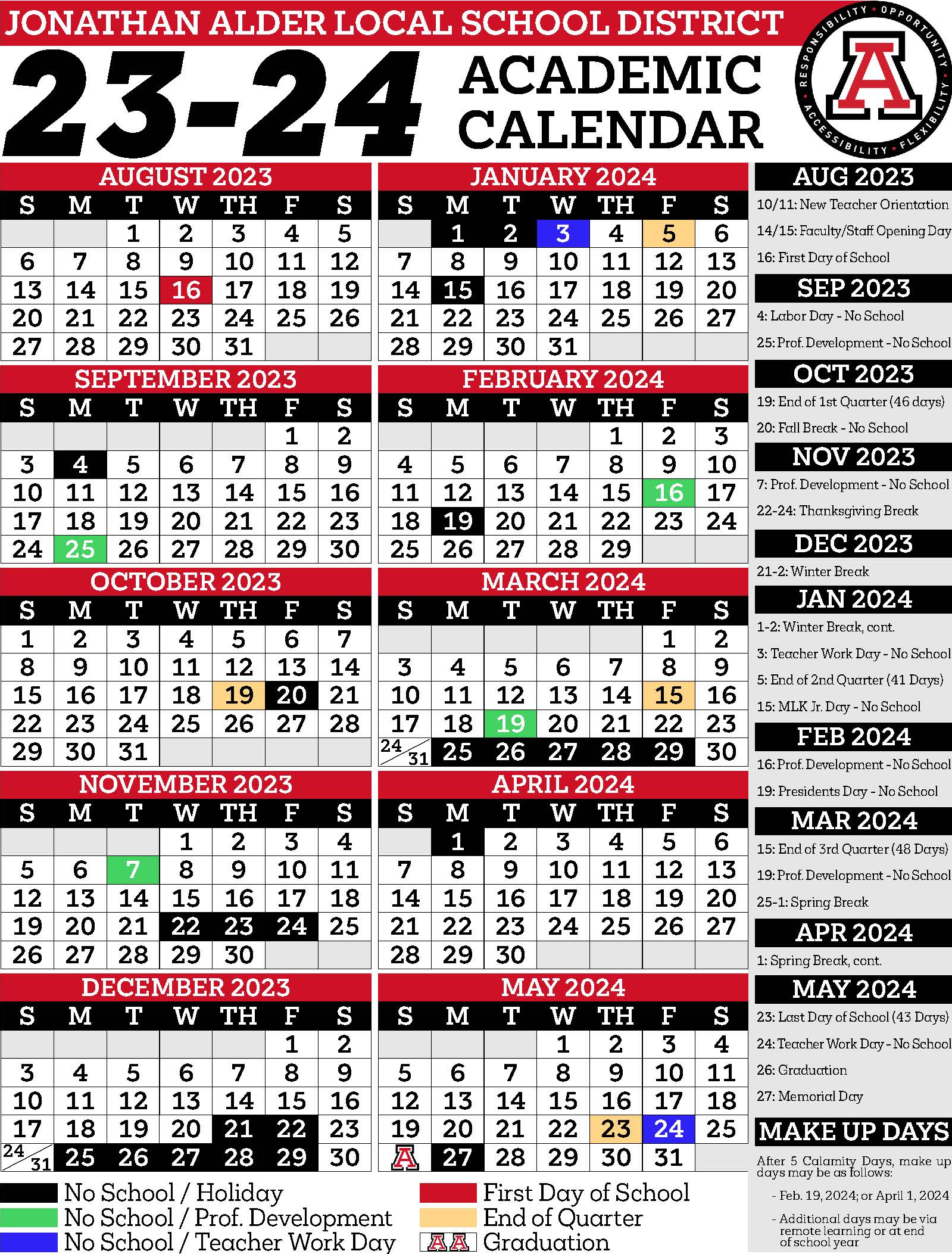 Academic Calendar