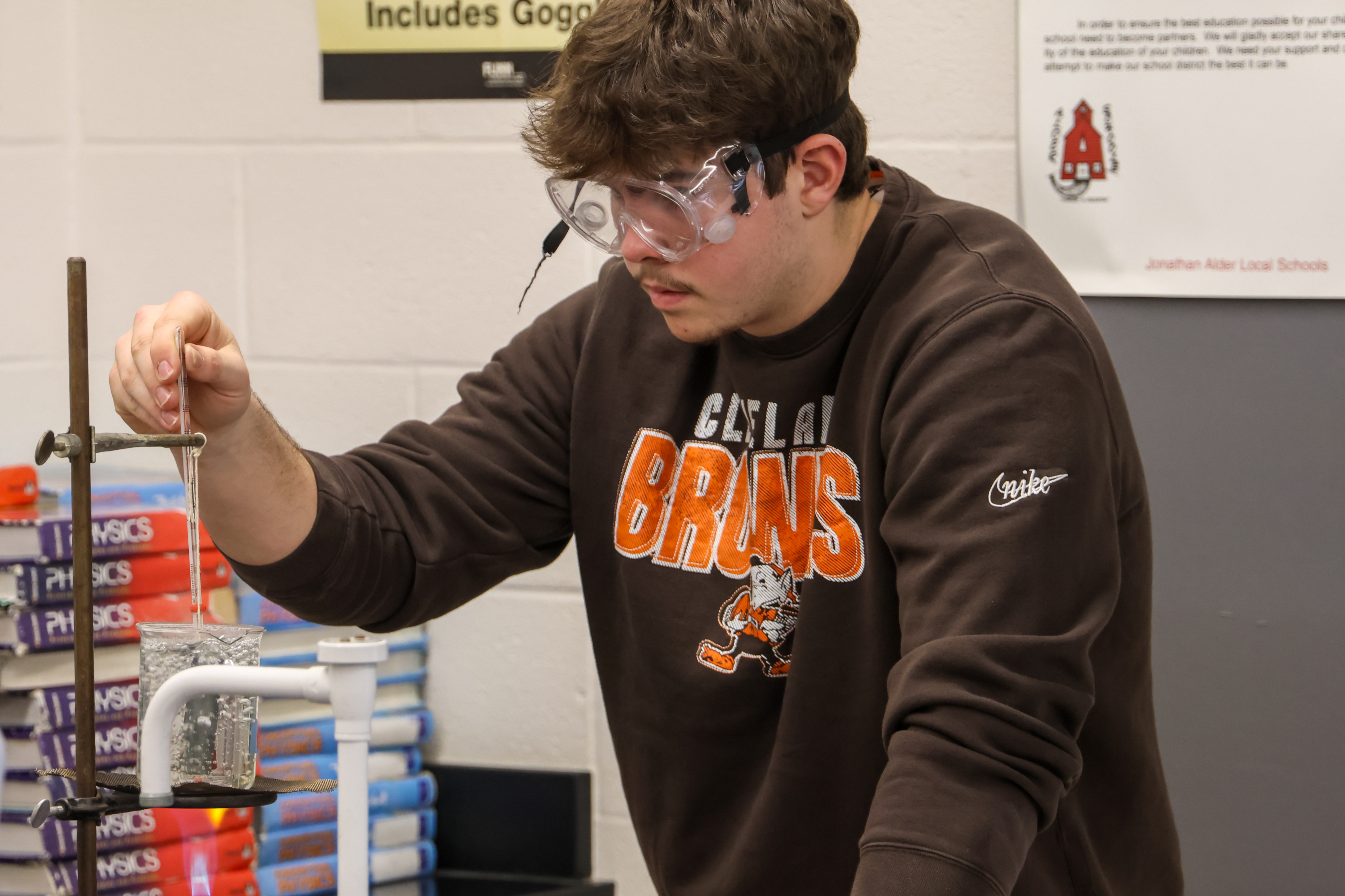 JAHS student working on science project