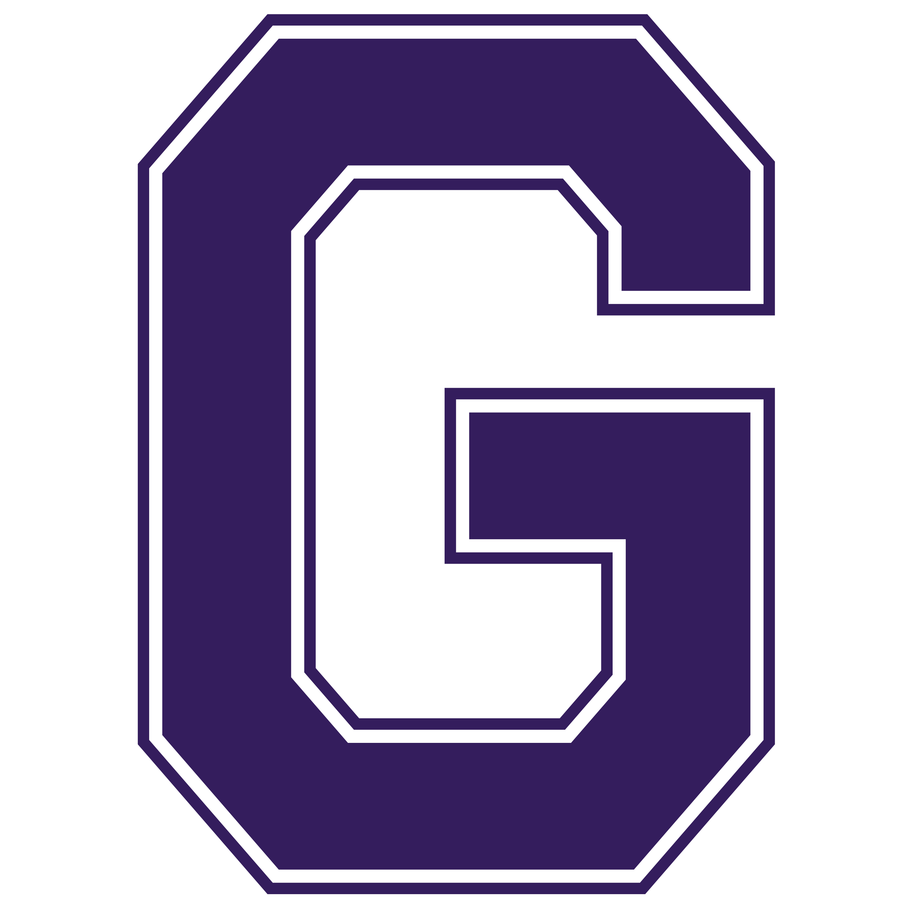grantsburg school district block G logo purple