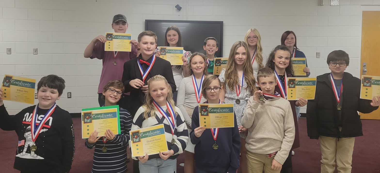 Forensics Winners - fifth, sixth, and seventh grades