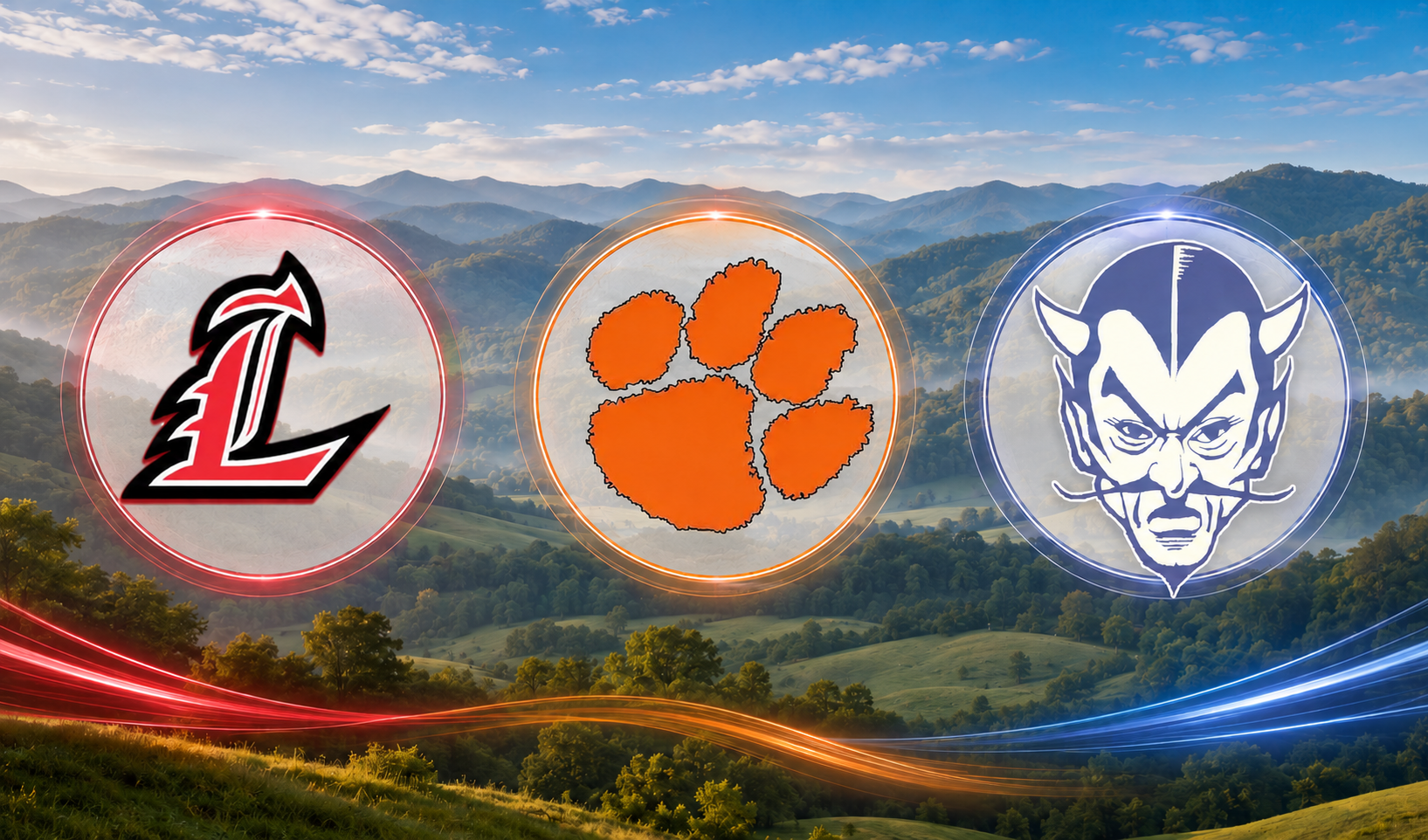 Logos for all three school areas within the division.