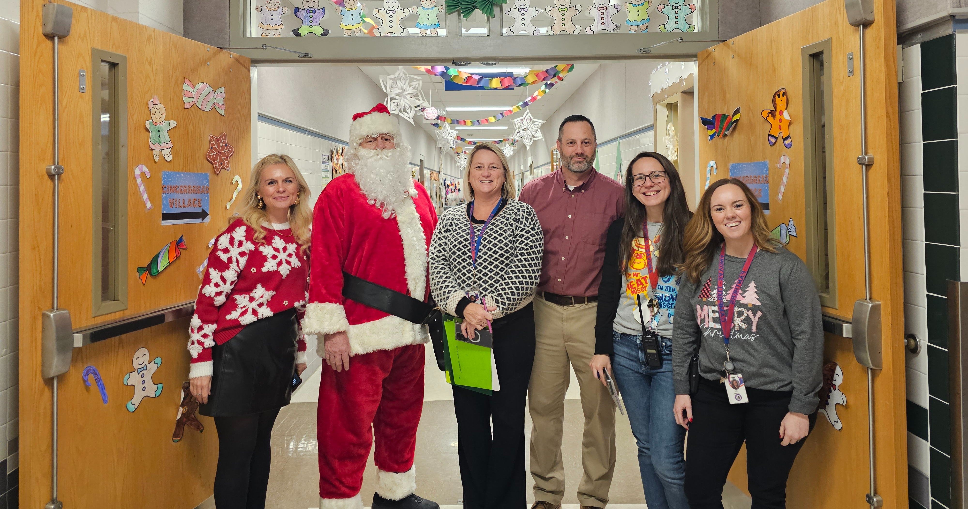 Group photo with santa