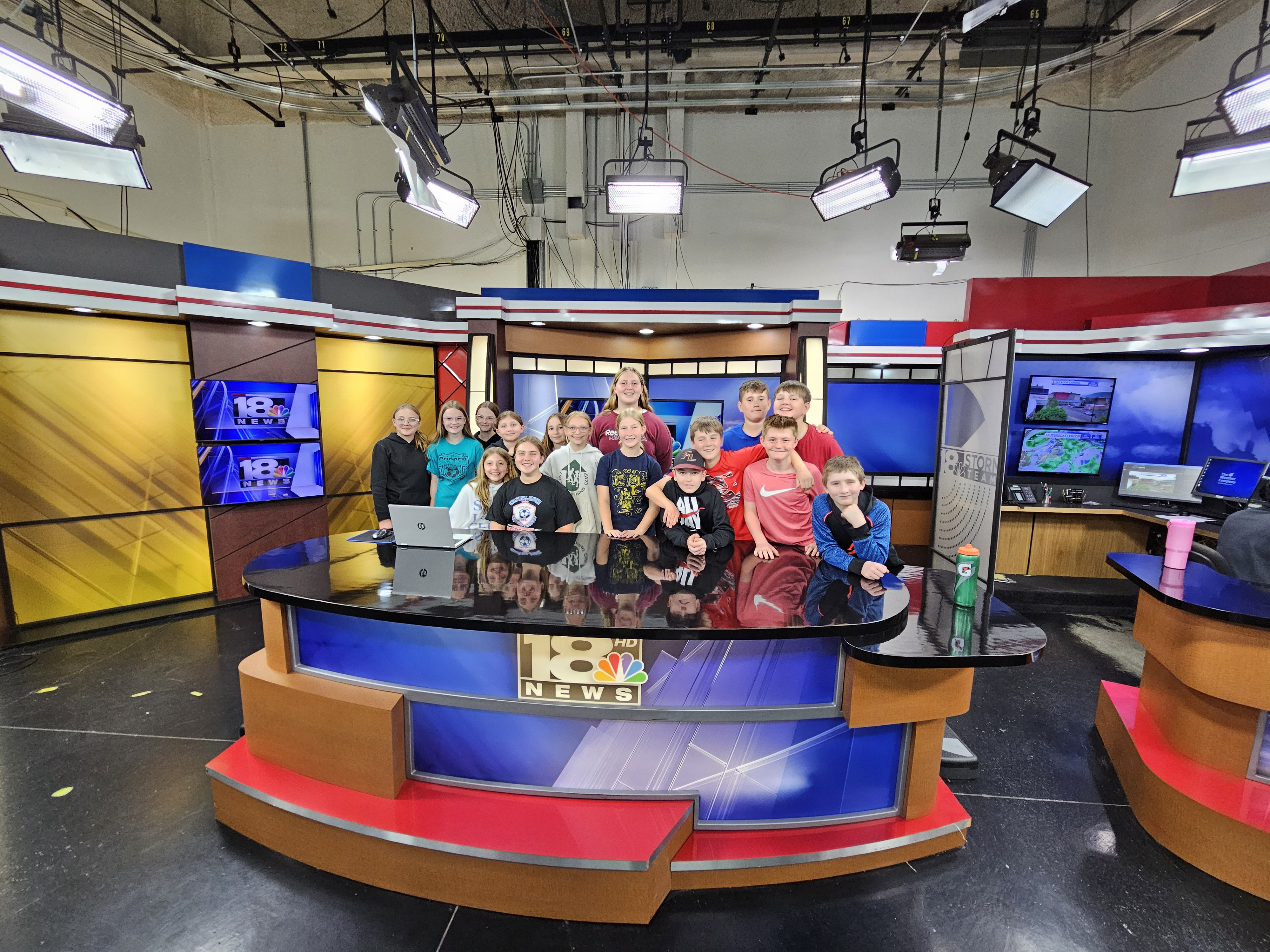 Group photo of AV club at WETM news