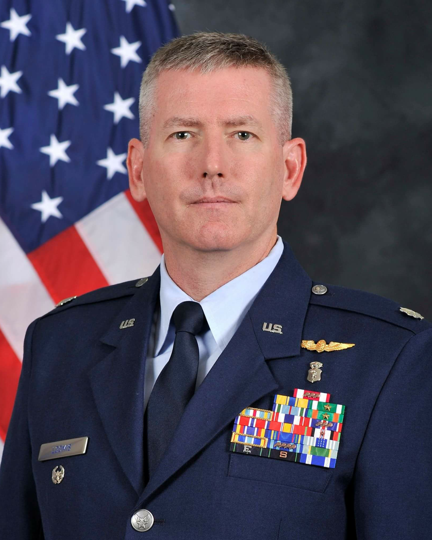 Tim Loomis dressed in military dress blues