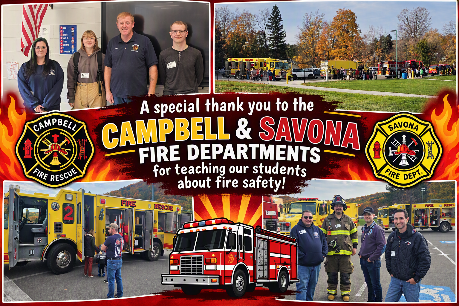 fire safety week collage pics