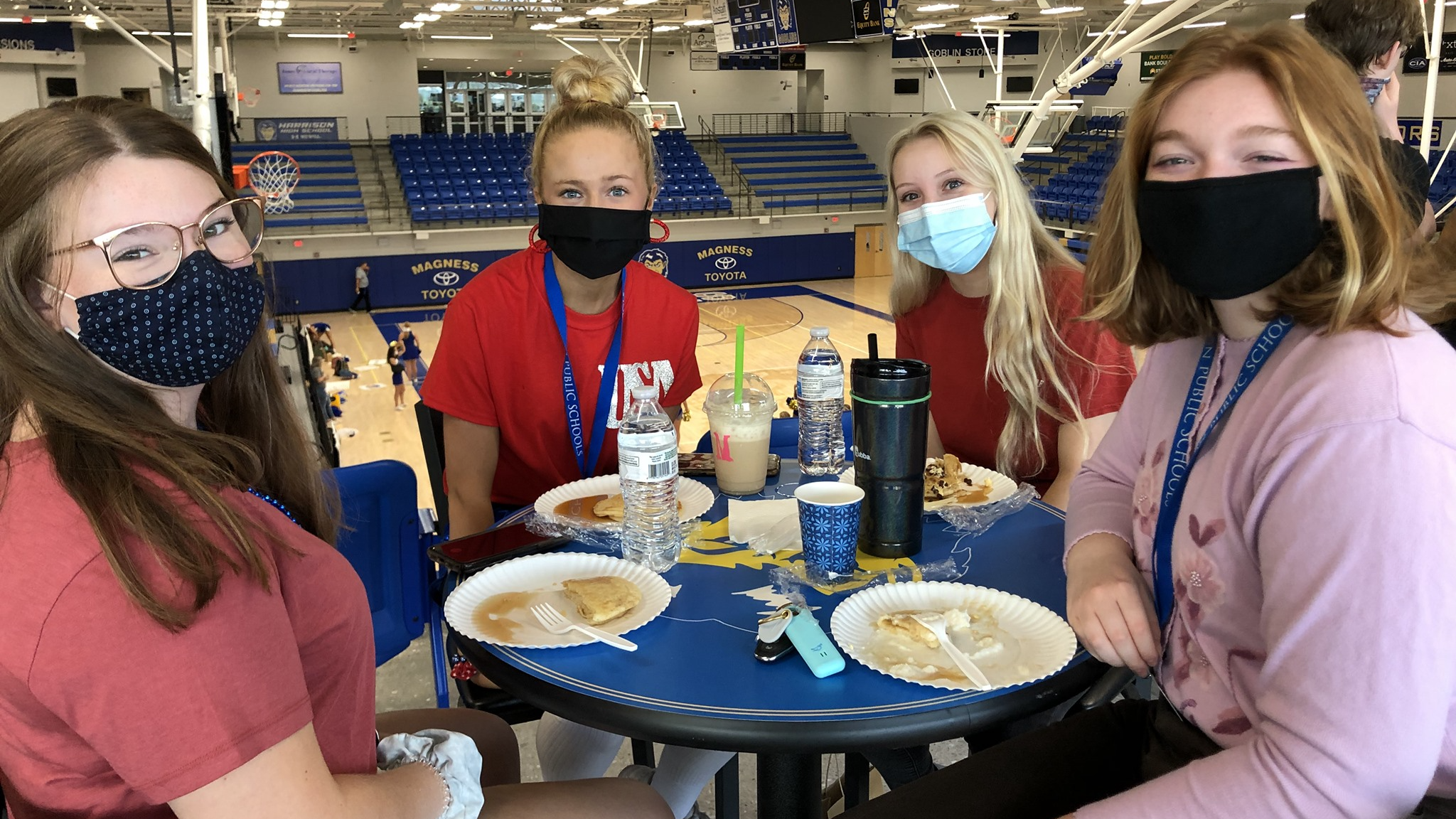 Students with mask on