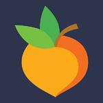 a peach logo