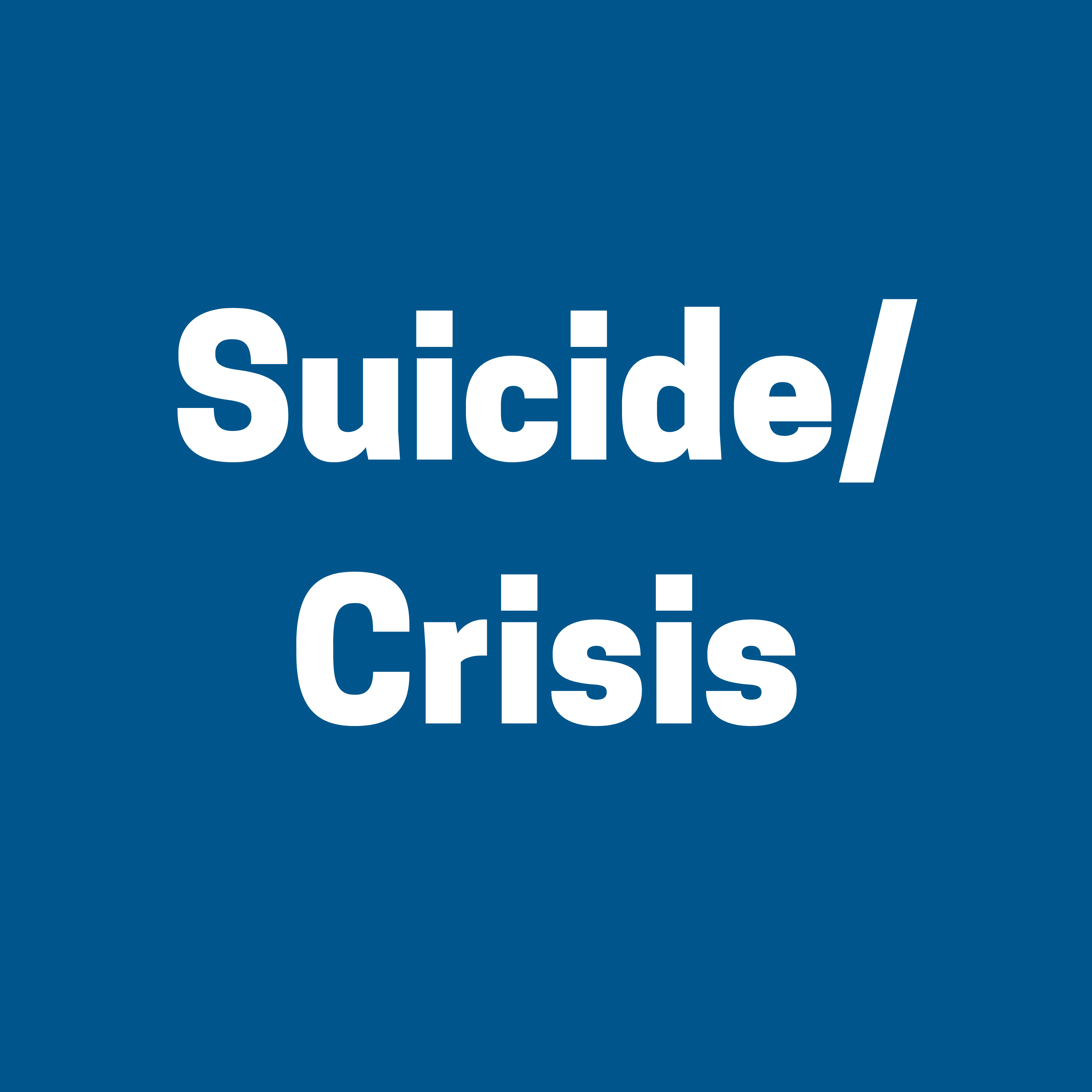 suicide crisis