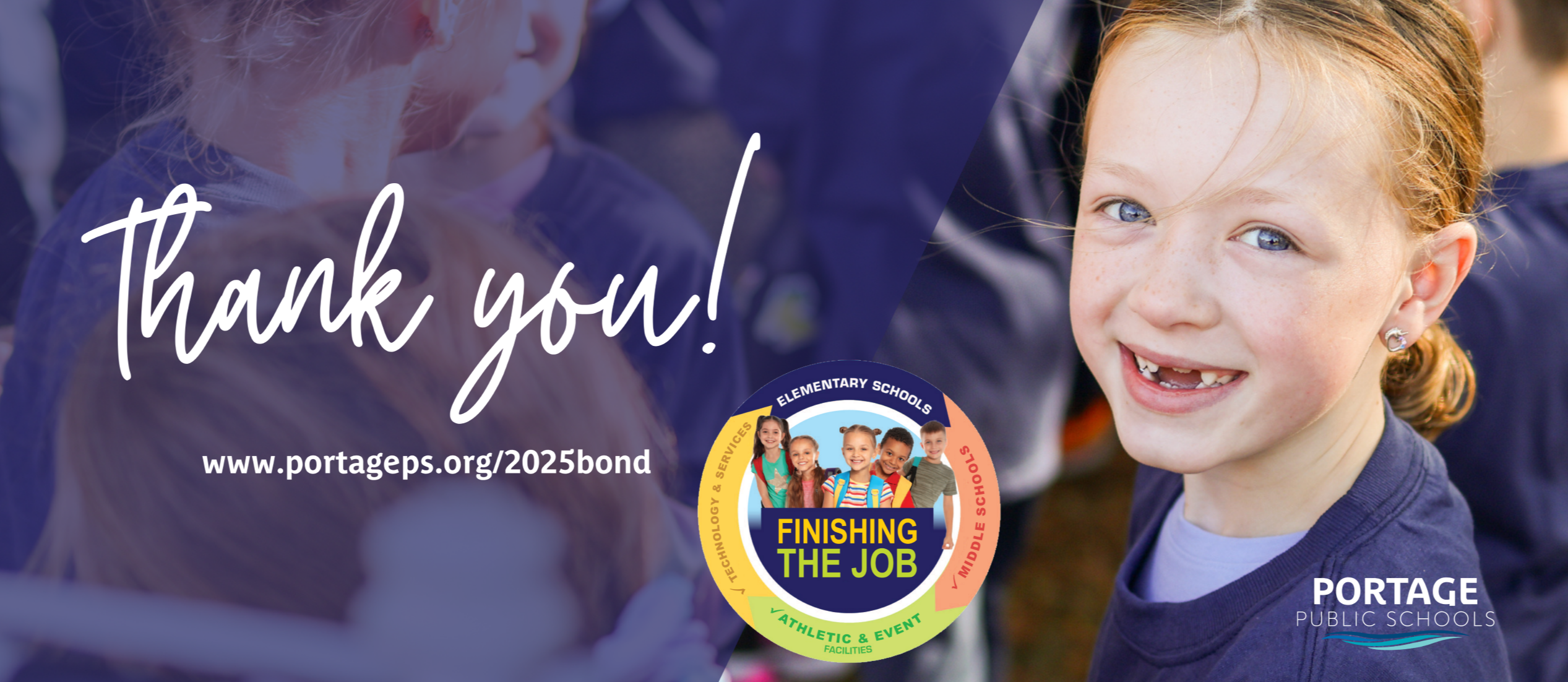 thank you graphic with website www.portageps.org/2025bond