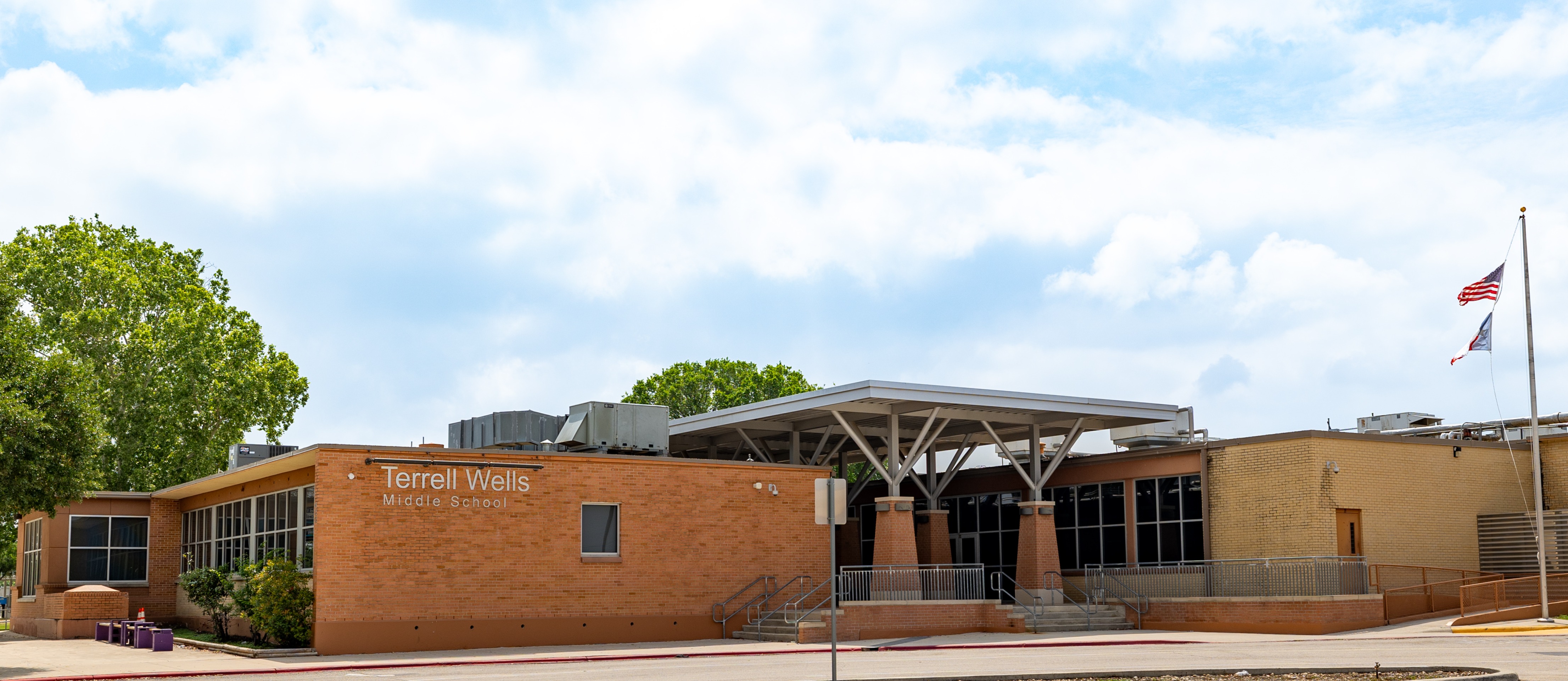 Terrell Wells Middle School- front of campus