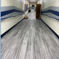 New Flooring in elementary and middle school.
