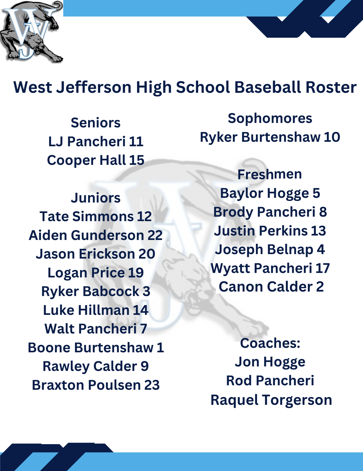 Baseball Roster