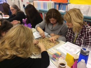 teachers engaged in hands on science training