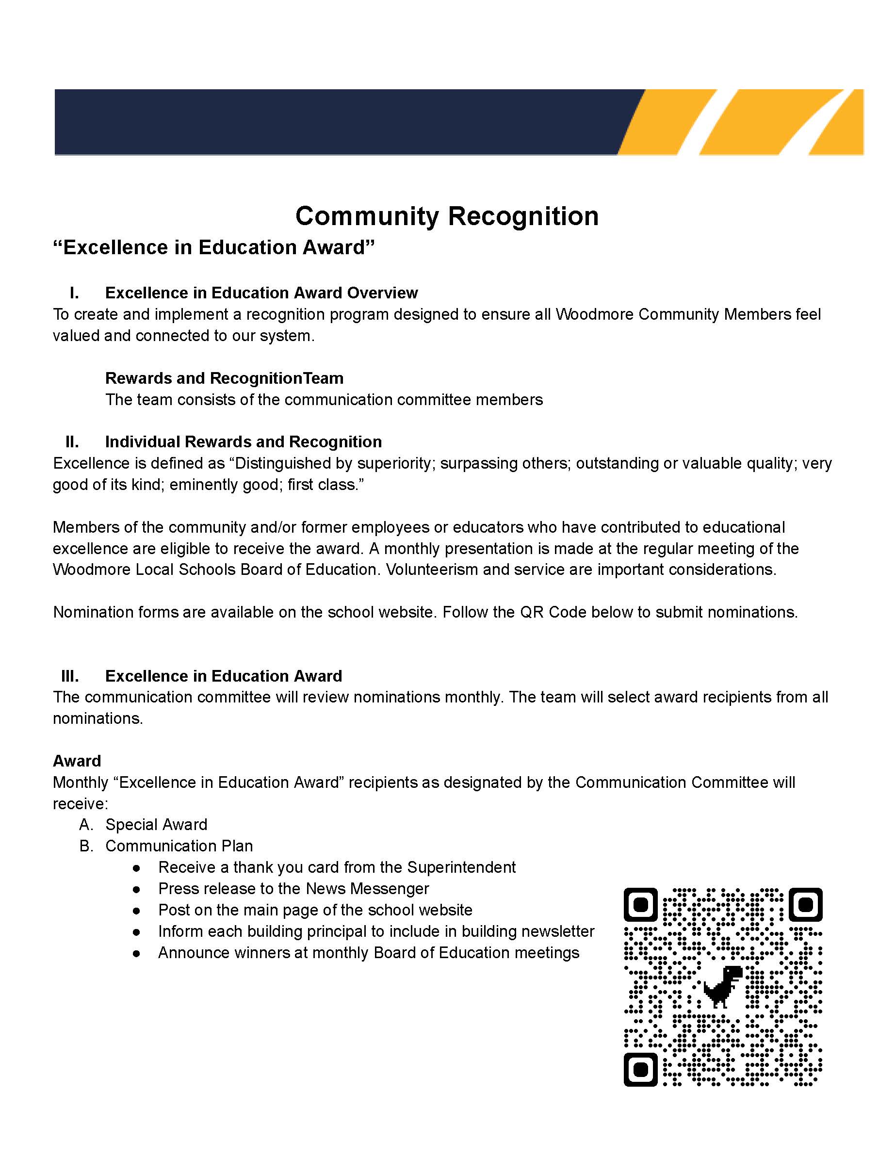 R.O.A.R Award Woodmore Local Schools