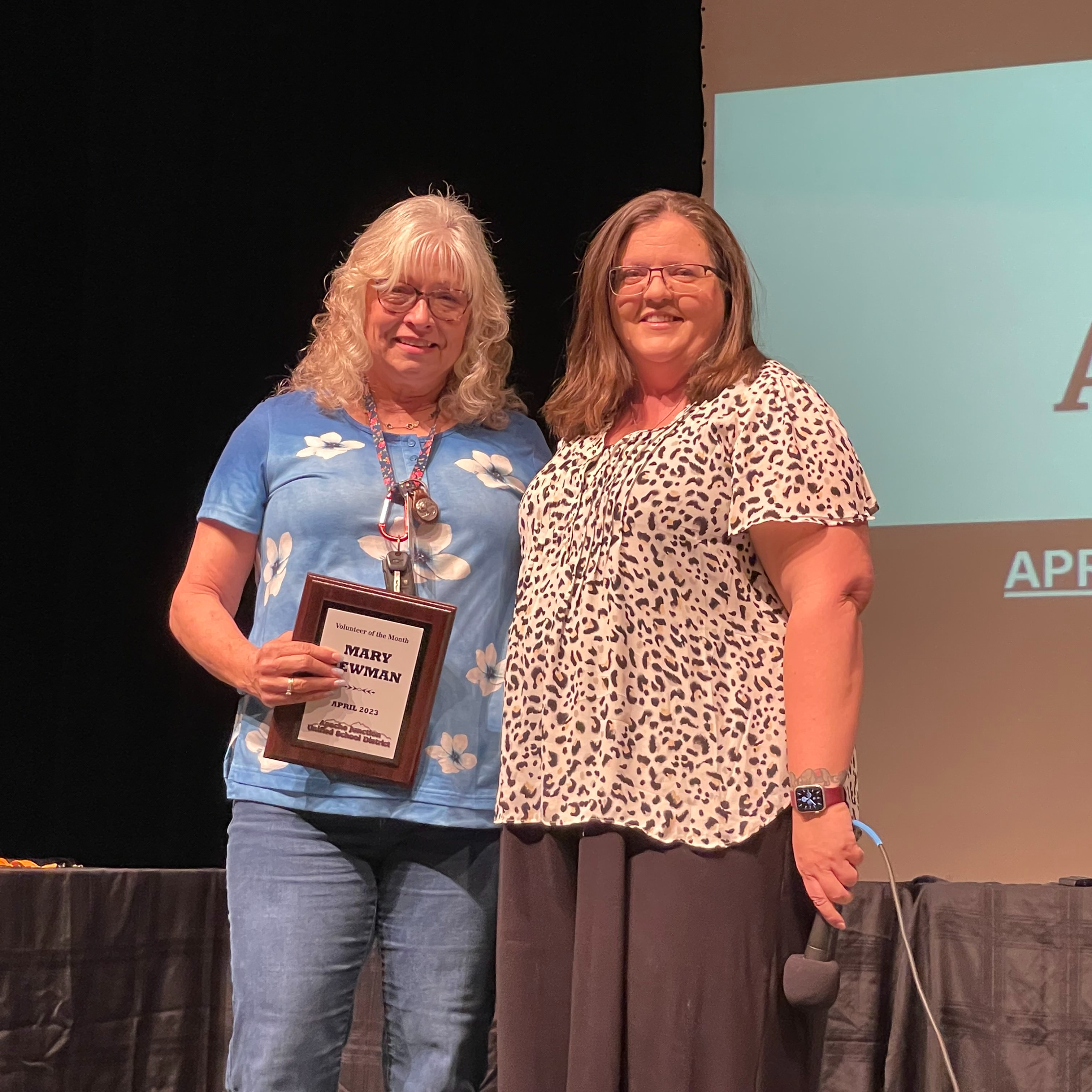 volunteer and principal of month award