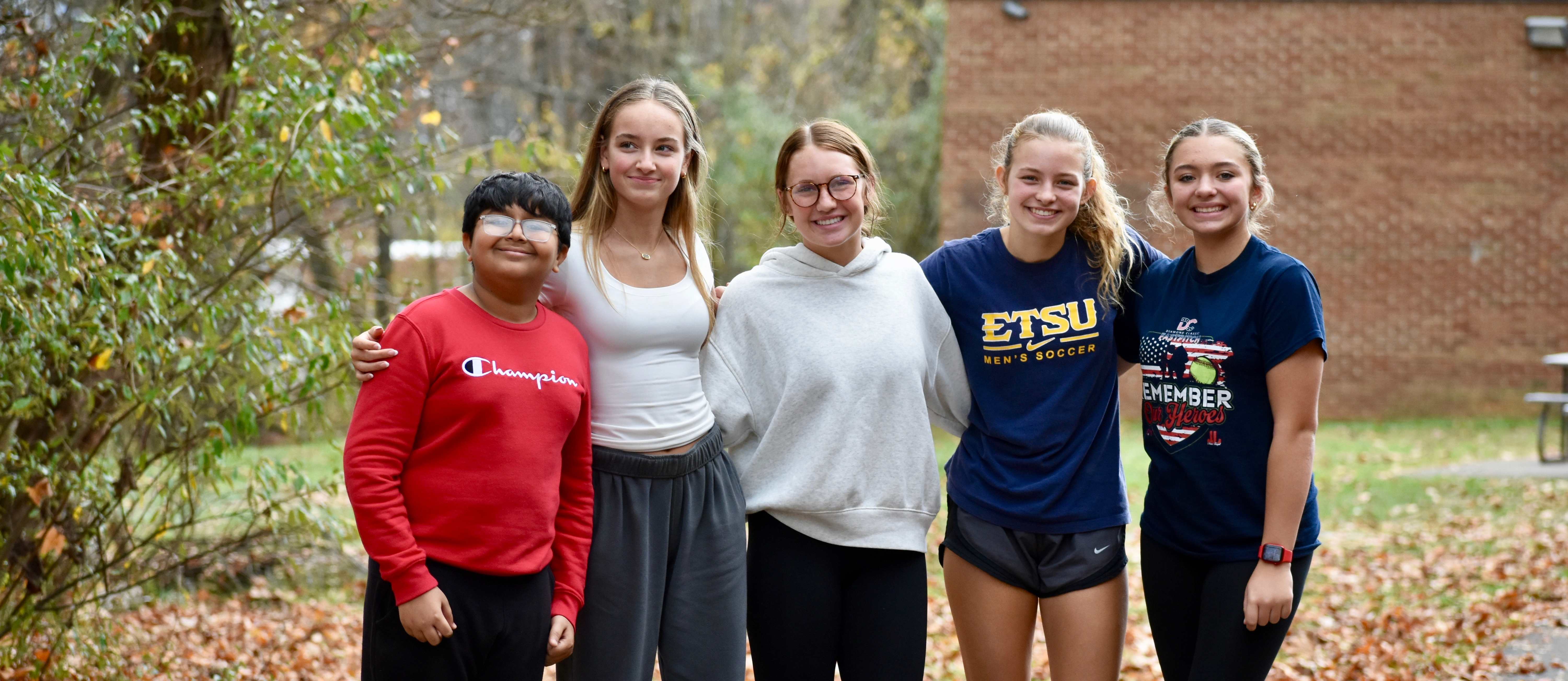 Students taking a break.