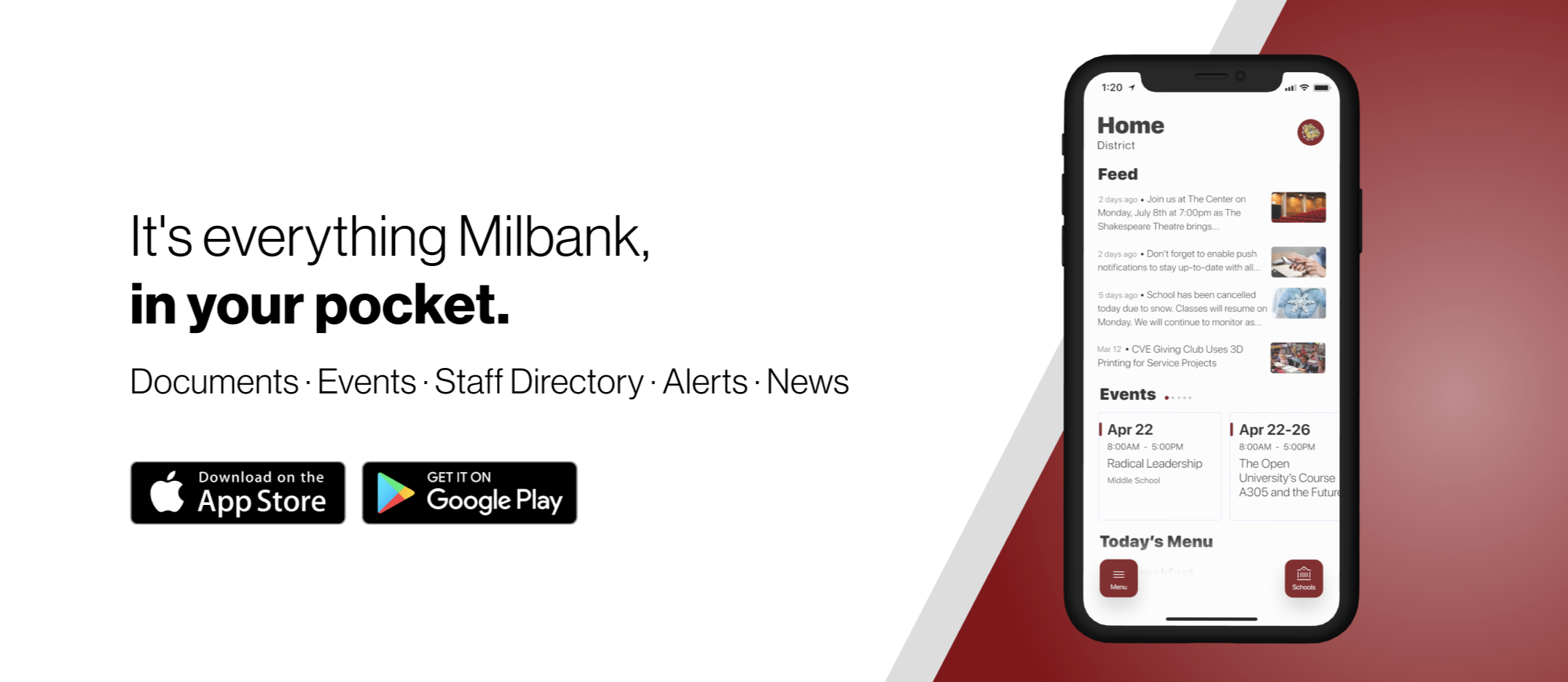 it's everything milbank in your pocket documents events staff directory alerts news