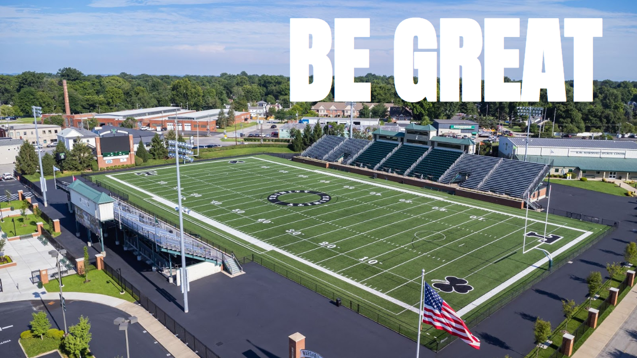 Be Great. Picture of the football field