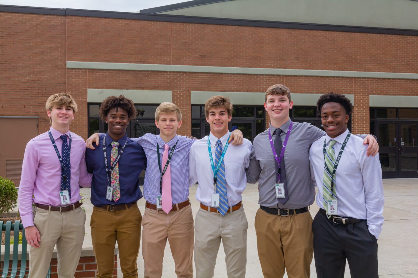 group of students smiling