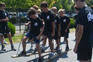 students outside