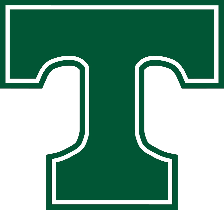 green block letter t