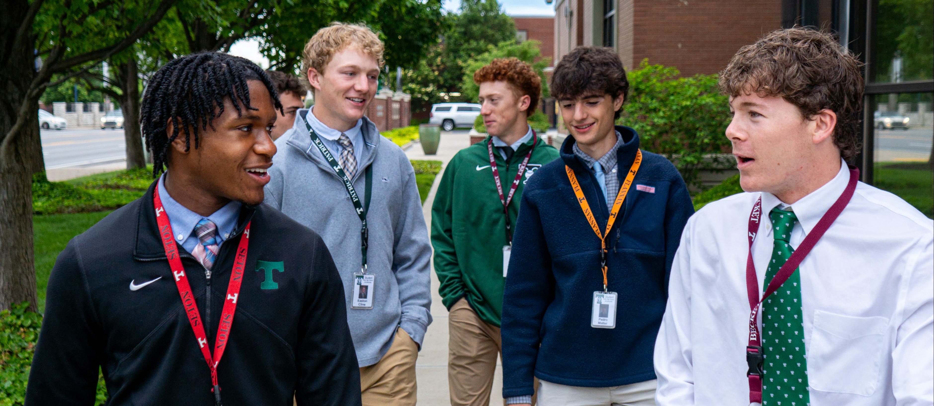 Students - Walking Sidewalk