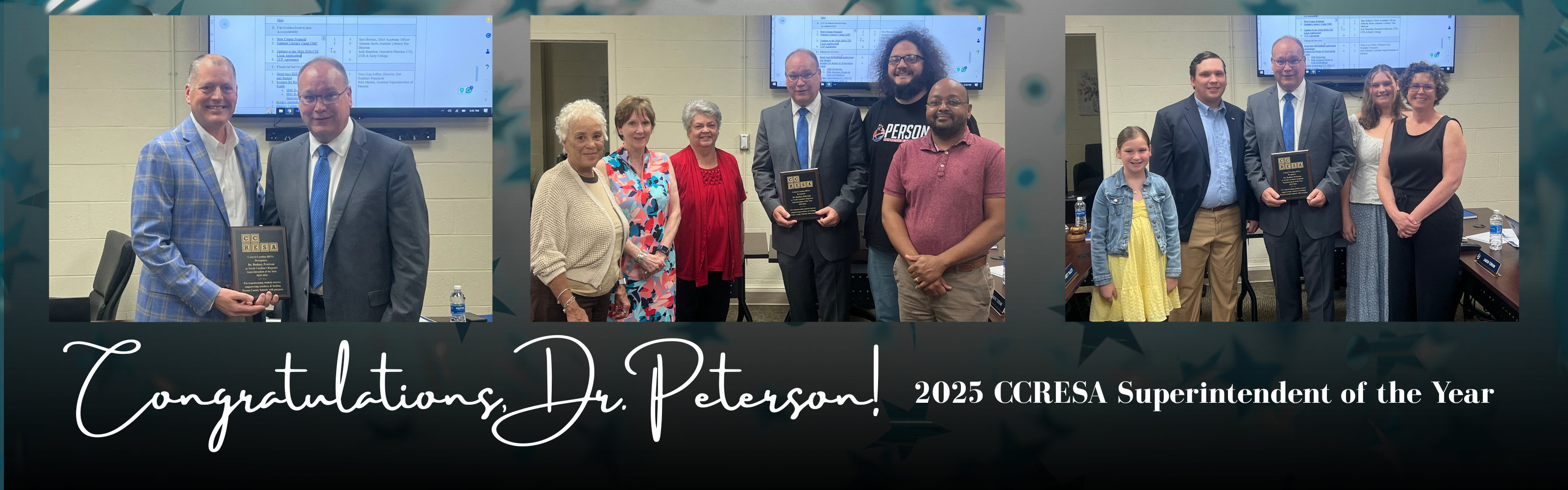 Dr. Peterson 2025 CCRESA Superintendent of the Year
