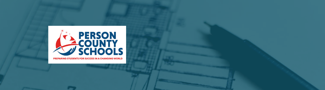 logo in front of photo of architectural drawing and pen