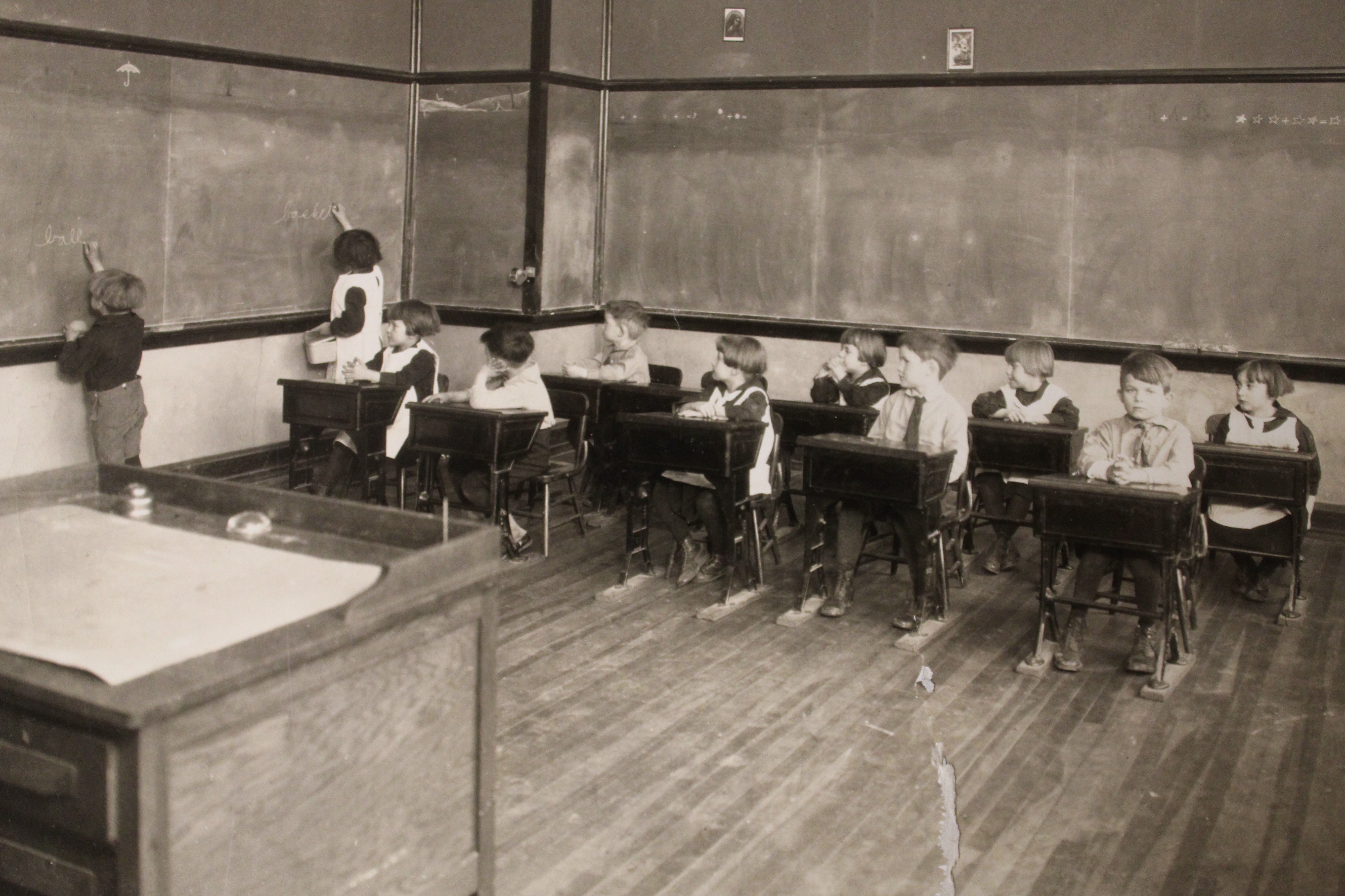 Children in a classroom.