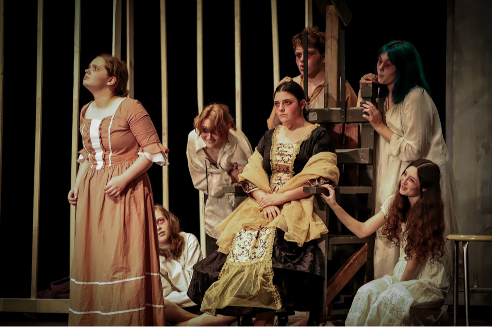 CPHS Drama Students act on stage in "The Insanity of Mary Girard"