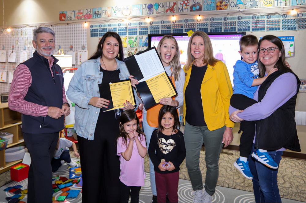 Preschool Teacher Addison Lambert receives grants from the Sand Springs Education Foundation