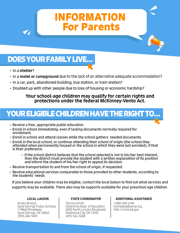 Homelessness Flyer- Parents-English