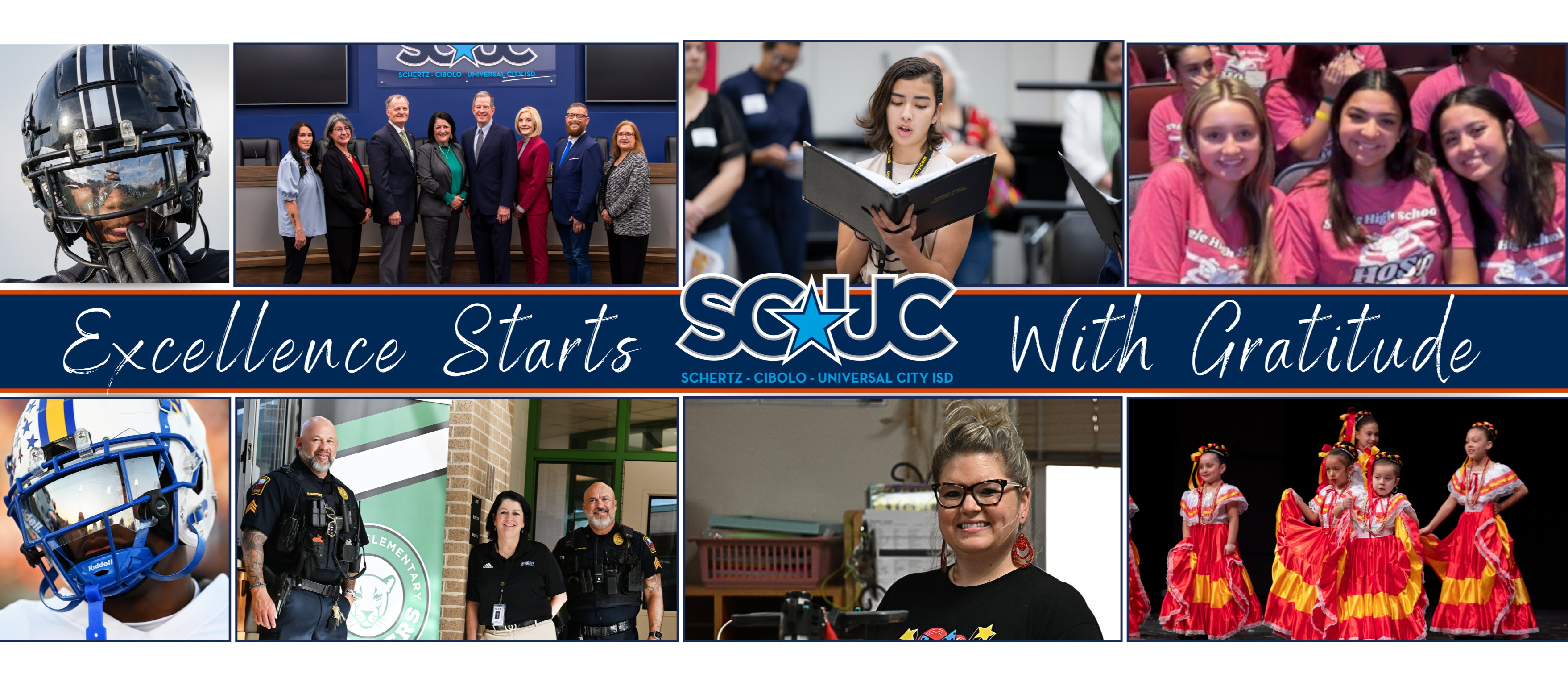 SCUC District Banner with pictures of students and employees