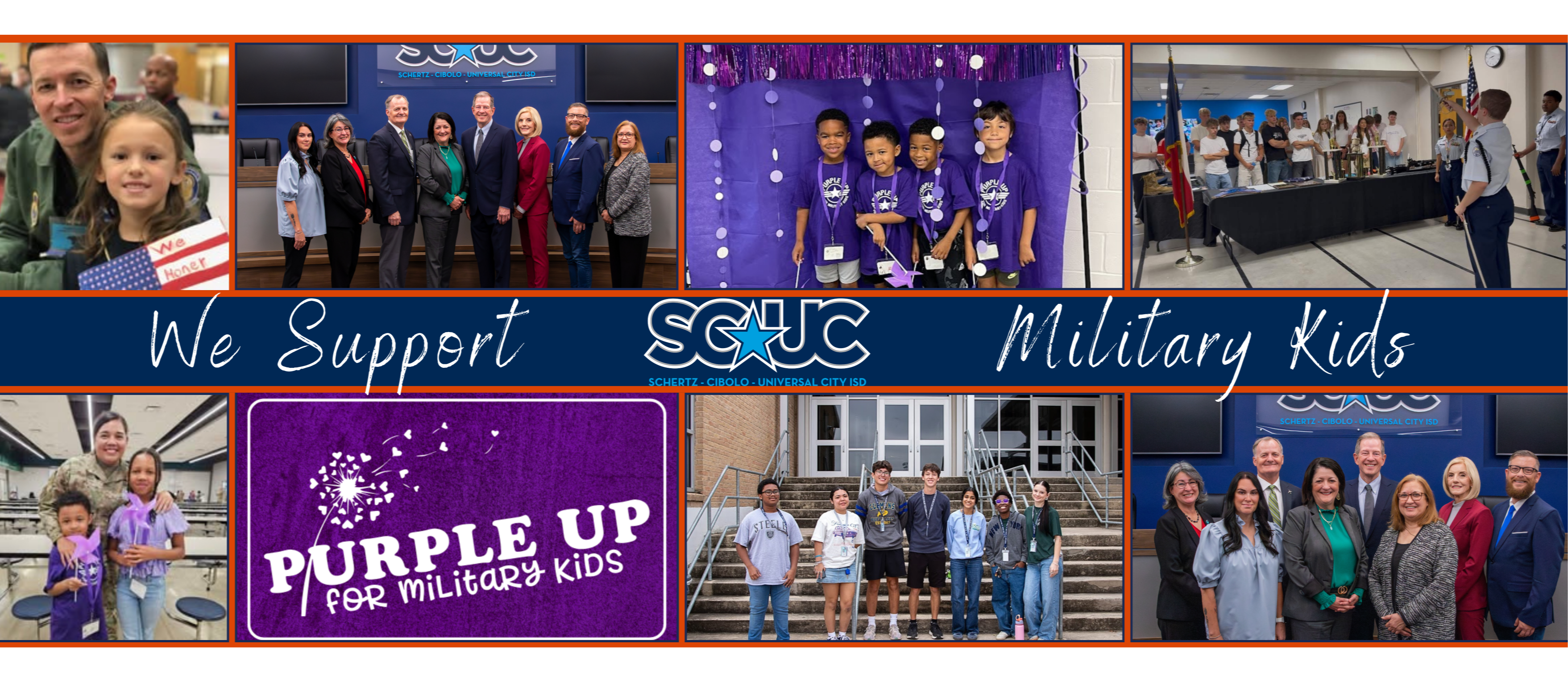 SCUC District Banner with pictures of students and employees