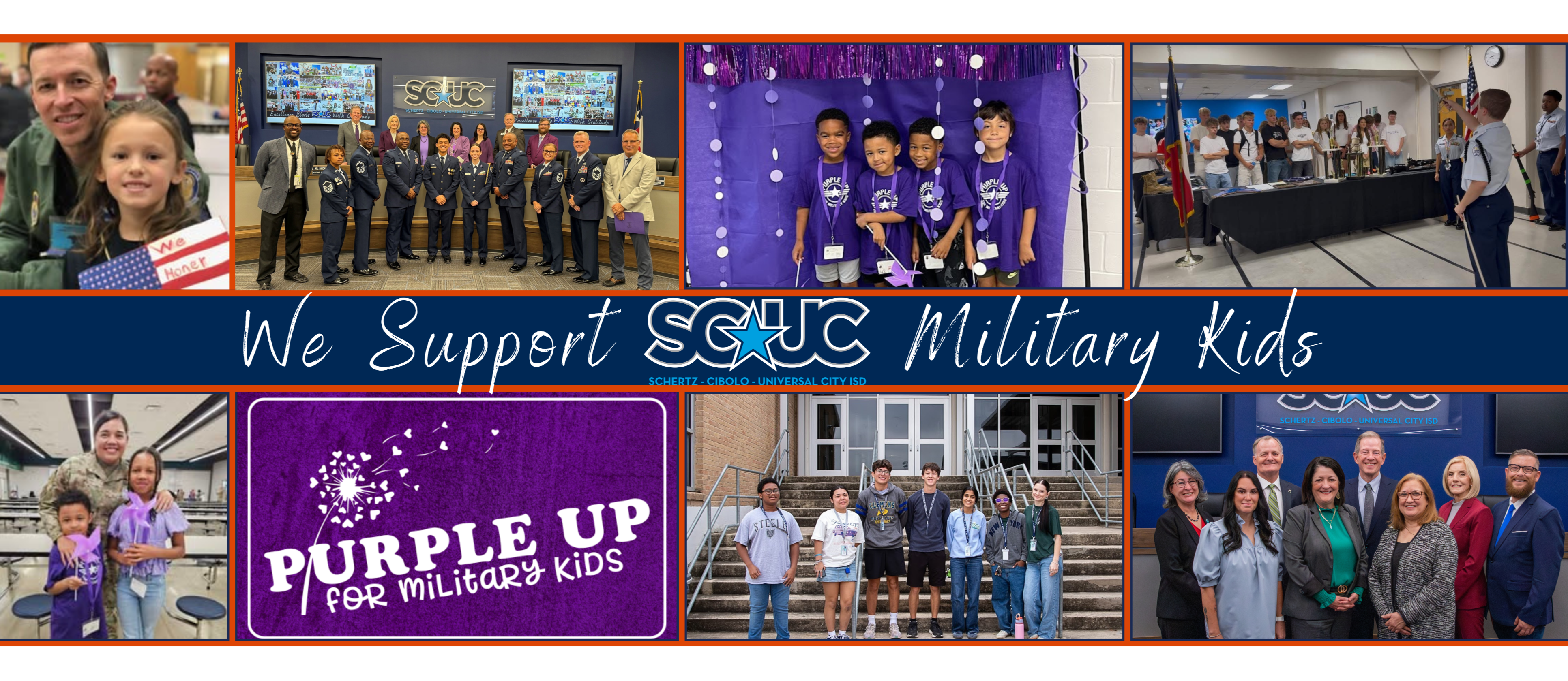 SCUC District Banner with pictures of students and employees