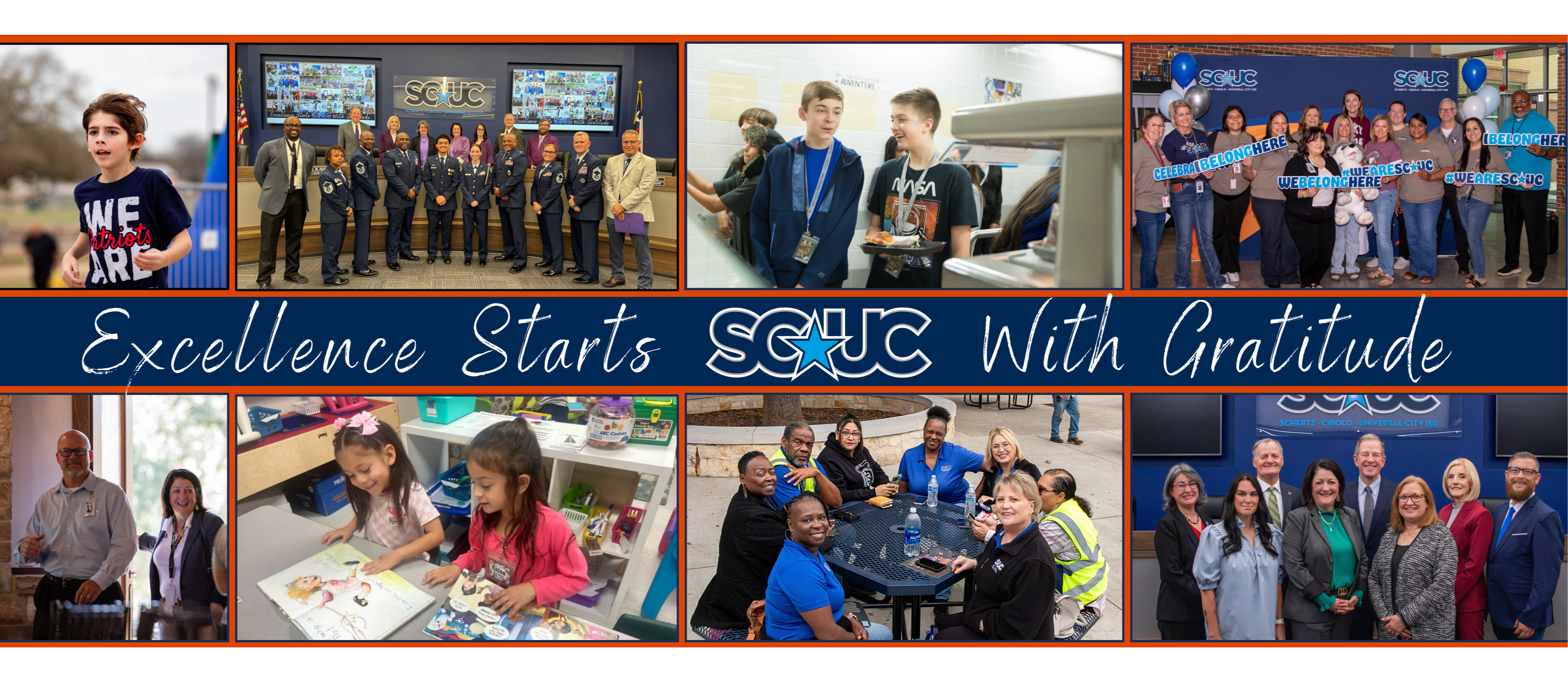 SCUC District Banner with pictures of students and employees
