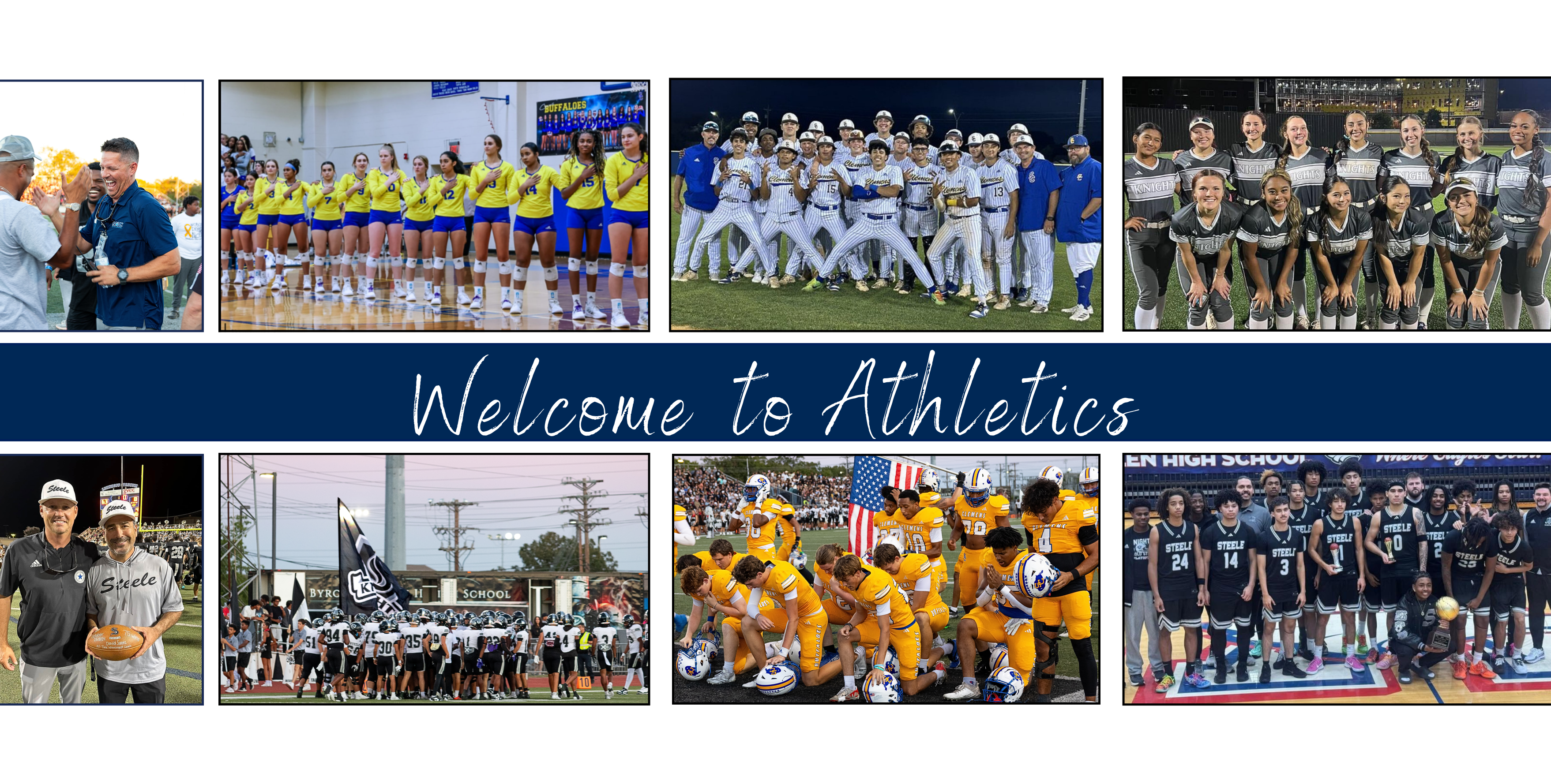 Athletic Dept Banner of athletes