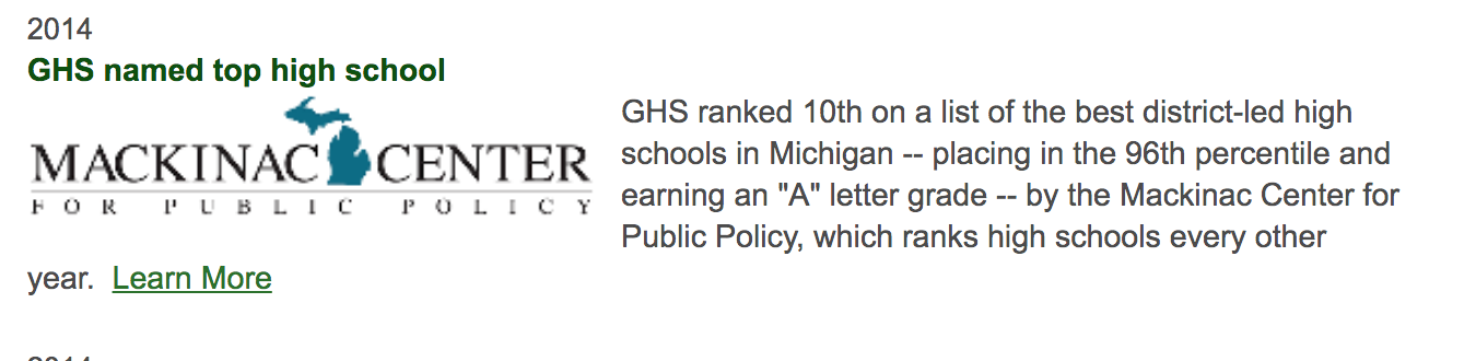 2014 GHS named top high school
