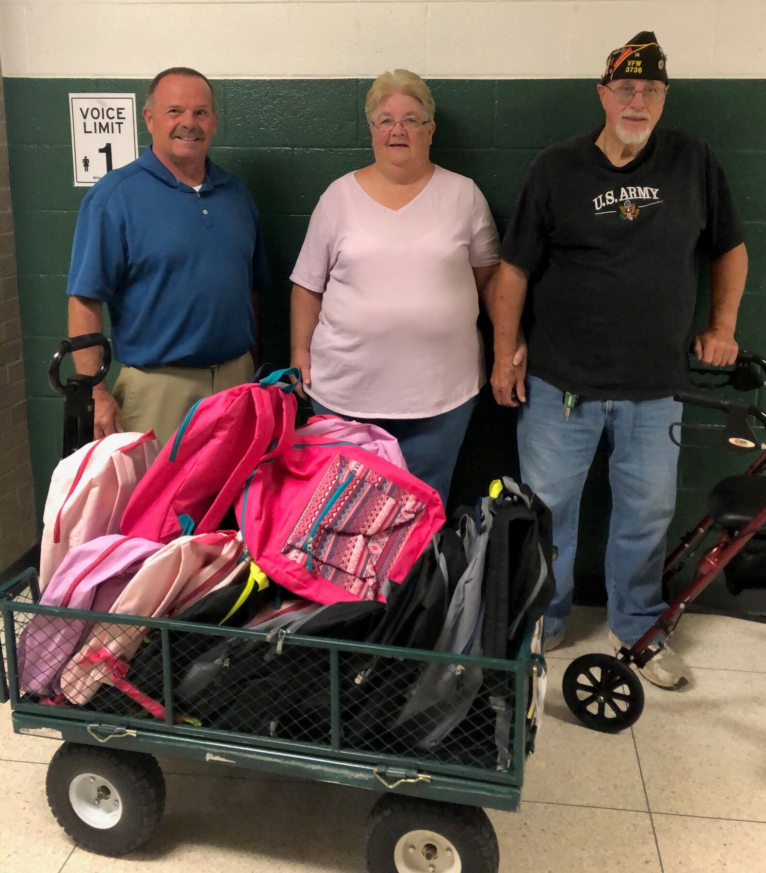 cart of donations