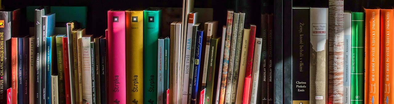 Pictures of books in a bookshelf