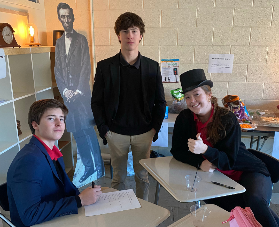 Students dressed in 1920s gear