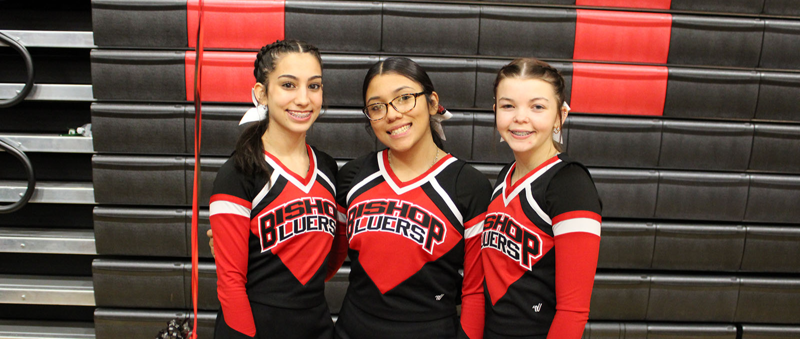 Cheerleaders smiling