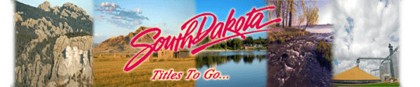 South Dakota Titles To Go! logo over rural landscapes