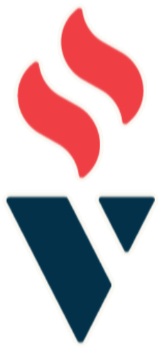 V Spartanburg flame logo