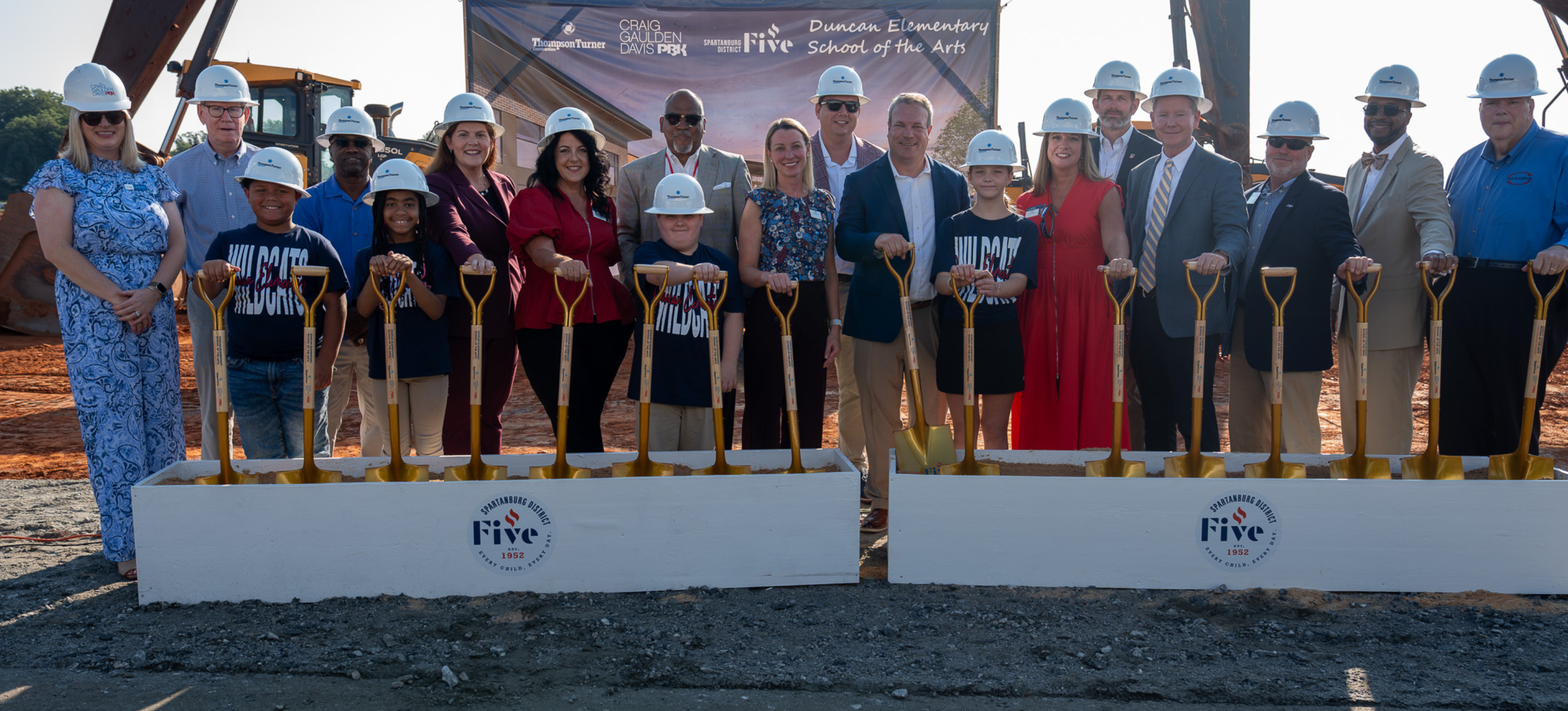 district leaders at Duncan Elementary groundbreaking